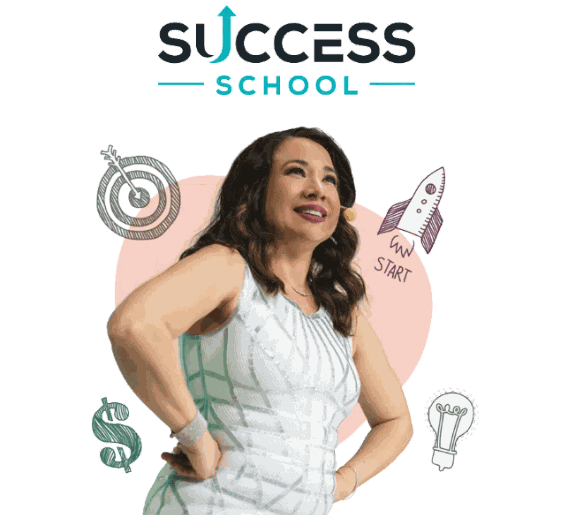 Marisa with the Success School logo